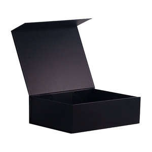 <b>Large</b> Luxury Custom Branded Black Magnetic Folding Clothing <b>Gift</b> <b>Box</b> Packaging - Product Image 1