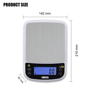 เครื่องชั่งน้ำหนักอาหารอิเล็กทรอนิกส์ในครัวเรือนแบบใหม่ตราชั่งสแตนเลส + ABS สำหรับอาหาร/ลูกอมน้ำหนัก3กก./0.1ก. - Product Image 5