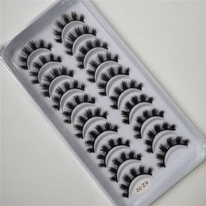 Crea tu propia marca, 10 pares de pestañas vegana, naturales, hechas a mano, 5d, desgastadas, falsas - Product Image 5