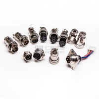 Conector de Aviación GX16 de 16 mm, IP55, Impermeable, Hembra para Montaje en Panel PCB y Macho, Cableado de 2, 3, 4, 5, 6, 7, 8, 9 y 10 Pines