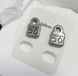 <span class=keywords><strong>U</strong></span> <span class=keywords><strong>De</strong></span> <span class=keywords><strong>50</strong></span> Espagnol <span class=keywords><strong>N</strong></span> <span class=keywords><strong>O</strong></span> Bijoux Carré Conception Boucle D'oreille Goujons Femmes En Acier Inoxydable Joyeria Offre Spéciale Top Qualité Bijoux Unisexe - Product Image 4