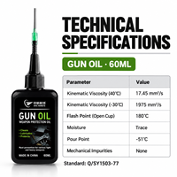 AVIC HANGTE 60ml Huile pour pistolet à aiguille de précision, Nettoyant, lubrifiant et protecteur antirouille 3-en-1 pour l'entretien des armes à feu tactiques