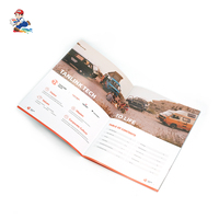 Impression personnalisée de livrets commerciaux jetables, dépliants, brochures en papier kraft, impression offset couleur, pliage en Z triple, piqûre à cheval