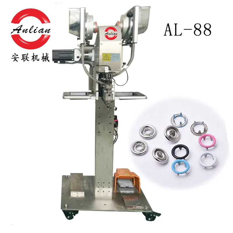 High efficient customized eyelet fabric button fastening machine