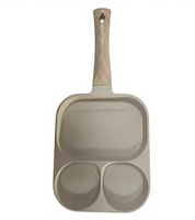 Poêle à frire à fond plat pour petit-déjeuner, idéale pour les œufs et les hamburgers, en aluminium, avec 4 trous, pour la cuisson – Offre Spéciale