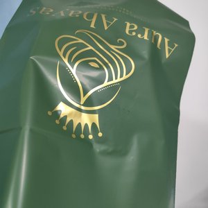 Custom Dark Green Poly Mailer <b>Bag</b> With Gold Printed Logo, Self Seal Plastic Shipping Envelope for Clothing <b>Packing</b> - Product Image 4