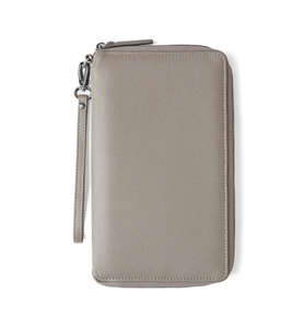 Tarjetero de cuero genuino a la moda para <span class=keywords><strong>mujer</strong></span>, billetera larga con cremallera, billetera para documentos de viaje, billetera para pasaporte - Product Image 4