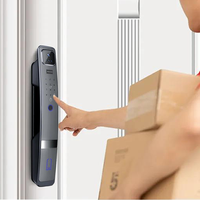 Suoboot 3D gezichtsherkenning Tuya Smart Lock met WiFi Cloud Storage verborgen camera voor aluminium/stalen deuren