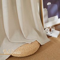 Rideaux Voilages en Faux Lin Style Rétro Européen et Américain DaiRui pour Chambre et Salon, Filtrant la Lumière, Prêts à Poser, Vente en Gros
