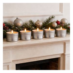 Conception de boîtes personnalisées pour bougies artistiques en cire de soja faites à la main, emballage en métal de marque pour pots, présentation de cire aromatique de Noël pour la vente au détail - Product Image 4