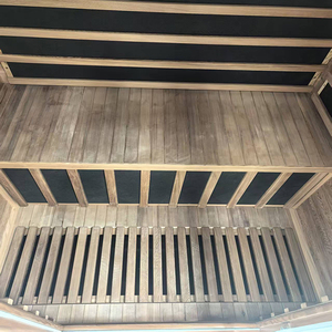 Sauna infrarouge personnalisé pour 8 personnes Carbone Infrarouge lointain Low EMF Bois massif Pruche Coffre-fort électrique Design moderne Style Vapeur sèche - Product Image 2