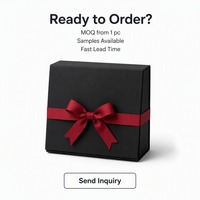 Boîte cadeau magnétique à rabat noir mat personnalisée avec nœud en ruban rouge, pliable, vente en gros, directement de l'usine pour la vente au détail