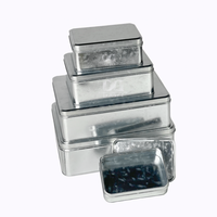 Boîte d'emballage rectangulaire en fer blanc de qualité alimentaire, personnalisable en gros, pour biscuits, chocolats, bonbons, cadeaux