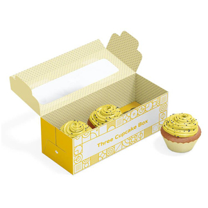 Biểu tượng tùy chỉnh Muffin bánh Hộp bao bì <span class=keywords><strong>cupcake</strong></span> hộp 12 lỗ 6 lỗ <span class=keywords><strong>cupcake</strong></span> hộp với cửa sổ và chèn - Product Image 2