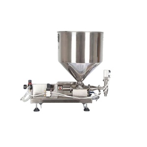Machine de remplissage semi-automatique pour beurre de cacahuète, sauce chili, crème, pâte, confiture, avec mélangeur pneumatique - Product Image 4
