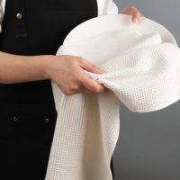 Serviettes gaufrées en gros EC, supports vierges pour sublimation, pour serviettes de cuisine en microfibre, impression de logo personnalisée, torchons ménagers pour la cuisine