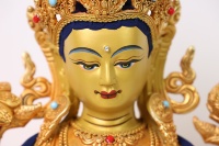Handgefertigte Grüne Tara Buddha-Statue aus Messing, Metallkunst-Skulptur für Heimdekoration und Tempelaltar