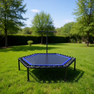 Trampoline bleu de 45 pouces avec cordes élastiques et accoudoirs, 114 cm, catégorie de produit - Product Image 2