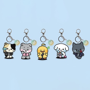 Accessoire de sac, porte-clés, pendentif décoratif, accessoire de mode, avec image de dessin animé style Q, imprimé UV sur PVC acrylique double face - Product Image 2