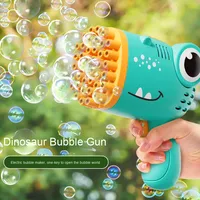 Vente chaude 40 trous dinosaure bulle Gatling jouet nouveauté transfrontalière en plastique bulle soufflant Machine pour enfants rue décrochage