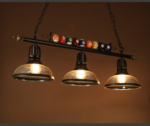 Muebles rurales de estilo americano candelabro en Barra de billar retro restaurantes lámpara de cristal con personalidad creativa Nórdica - Product Image 3