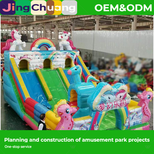 Pequeño Castillo Inflable con Tobogán para Exteriores, Nuevo, para Padres e Hijos, Trampolín Infantil, Equipo de Juegos - Product Image 1