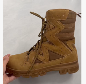 DF25 0625 <b>Black</b> Leather Tactical <b>Boot</b> Waterproof Outdoor All Seasons High Top Lace-Up <b>Work</b> <b>Boot</b> - Product Image 5