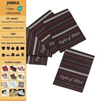Nouveautés Automne-Hiver : Étiquettes de Vêtements Écologiques en Tissu Jacquard à Pois Rétro Découpées au Laser, Logo de Marque Personnalisé en Rouleau