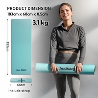 Tapete de Yoga PU Grueso Comercial con Logotipo Personalizado, Resistente al Desgaste, Insonorizado e Inodoro para Gimnasios y Centros de Fitness, Venta al Por Mayor