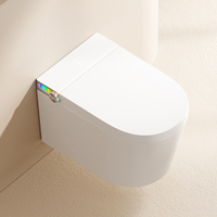 Offre Spéciale : WC Intelligent Mural avec Citerne, Couvercle à Ouverture Automatique, Siège Chauffant Instantané, Télécommande, Double Chasse d'Eau Électrique Intelligente