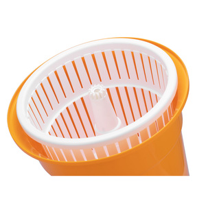 <span class=keywords><strong>Essoreuse</strong></span> à <span class=keywords><strong>salade</strong></span> commerciale en plastique vert <span class=keywords><strong>orange</strong></span> de 25L / 5 gallons avec manivelle - Product Image 4