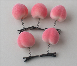 Pinzas para el pelo DIY con diseño de frutas vívidas, accesorios para el pelo con resorte y juguete de peluche vibrante para fiestas - Product Image 2
