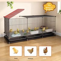 Cage de poulailler robuste en fer, grande cage d'élevage intérieure en treillis métallique pour poussins, cailles et canards - Élevage sécurisé toute saison, sans évasion
