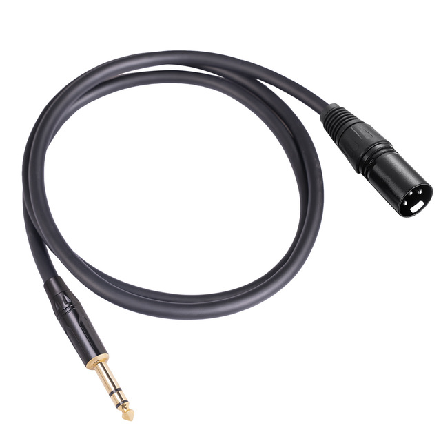 Balanced 6.35mm TRS to XLR Male Cable Gold-Plated 1/4 Inch Jack to XLR Audio Cord for Mixer Speaker Studio Monitor