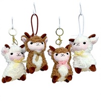 Jolie peluche mouton avec nœud papillon, pendentif, accessoire de sac, porte-clés, poupée alpaga