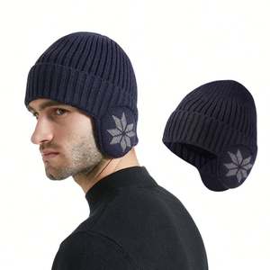 Unisex Custom Jacquard Design Acrylic Knit Beanie <b>Cap</b> <b>Winter</b> Hat for Sports Travel Daily Use Skiing-Adults Headwear Digital - Product Image 2