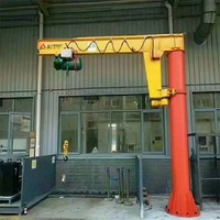 Grue à flèche industrielle rotative à 360 degrés, 1 tonne, 2 tonnes, 5 tonnes, montée au mur, colonne fixe, palan électrique à moteur