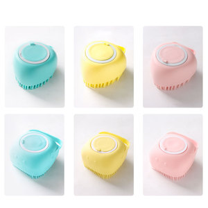 Özelleştirmek <span class=keywords><strong>Pet</strong></span> fırçalar banyo masaj fırçası şampuanlık köpek bakım silikon duş fırçası kedi evcil banyo için - Product Image 3