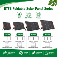 Panneau solaire pliable 100W 18V 36V mono ETFE portable pour camping en extérieur, directement de l'usine (États-Unis/UE), pour les fabricants