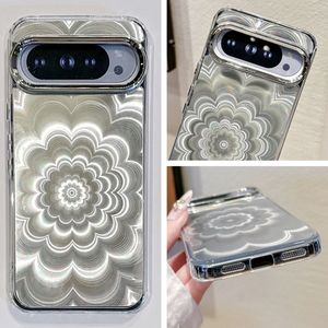 Funda de TPU suave con diseño floral brillante para Google <span class=keywords><strong>Pixel</strong></span> 10 Pro XL 5G 9A 8 8A 7 7A 6 <span class=keywords><strong>6A</strong></span>, cubierta trasera chapada para teléfono móvil - Product Image 2