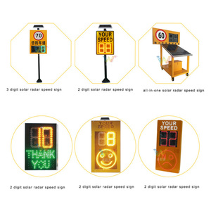 Señal de Tráfico <span class=keywords><strong>LED</strong></span> con Radar <span class=keywords><strong>Solar</strong></span> de Límite de Velocidad Tablero de Aluminio para Seguridad Vial - Product Image 3