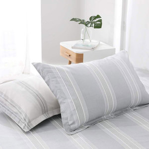 ผ้าฝ้าย100% หรูหรา5ดาวขนาดคิงไซส์ซาตินแถบสีขาวโรงแรมชุดเครื่องนอน - Product Image 2