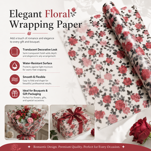 Blooming Flowers Solid Series Ink Printed OPP Film Waterproof Gift Flower Wrapping Paper For Floral Arrangements - Product Image 5