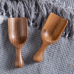 Juego de 4 cucharas de café de madera para café molido Cuchara medidora para frijoles azúcar especias <span class=keywords><strong>Mini</strong></span> cuchara de café de madera - Product Image 4