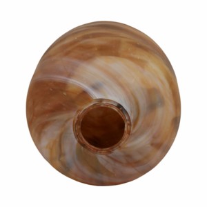 Vaso ovale in vetro con finitura effetto marmo per decorare il tavolo del soggiorno - Product Image 6