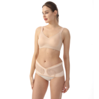 Ensemble de lingerie gainante respirante en nylon pour la récupération post-partum avec logo à la taille pour les femmes après une césarienne et pour le soutien pelvien