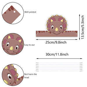 Cappello <span class=keywords><strong>di</strong></span> carta <span class=keywords><strong>di</strong></span> dinosauro animale simpatico cartone animato per la laurea o feste scolastiche <span class=keywords><strong>di</strong></span> carnevale per bambini decorazione <span class=keywords><strong>di</strong></span> oggetti <span class=keywords><strong>di</strong></span> scena - Product Image 2