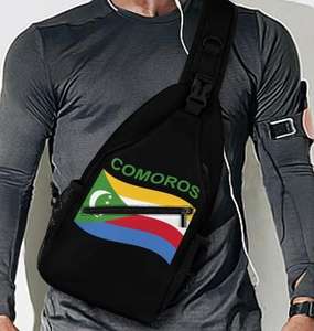 Drapeau du Soudan du Sud Sac à bandoulière personnalisé de haute qualité Sacs à dos à bandoulière Crack Chest Bags - Product Image 5