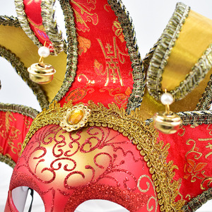 <span class=keywords><strong>Venise</strong></span> italienne pleine tête adulte femme maquillage du visage poudre d'or Yin-Yang <span class=keywords><strong>masque</strong></span> facial costume de fête et de danse - Product Image 6