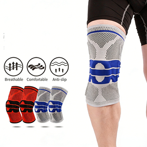 Genouillère de soutien patchwork en nylon pour le sport, manchon de compression, coussinets de sport, genouillères et coudières pour la course et le basketball - Product Image 2